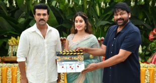 ‘RRR’ Star Ram Charan’s 16th Film Launched by Chiranjeevi...