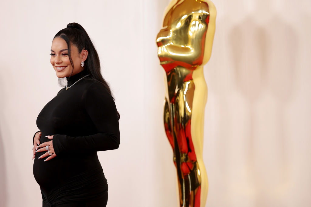 Vanessa Hudgens Announces Pregnancy While Hosting 2024 Oscars Red